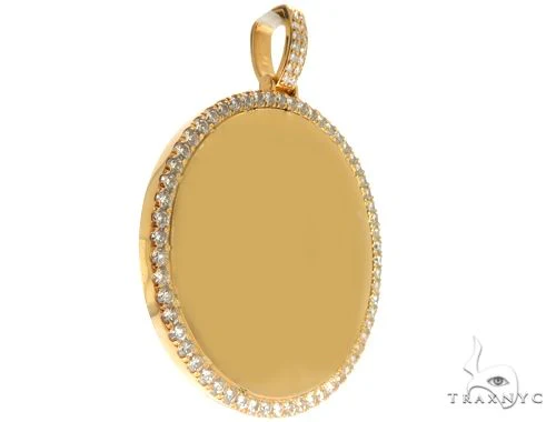 14K Gold Customizable Photo Pendant 2.5 inches 64680