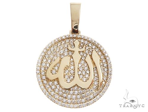 Custom Diamond Allah Islam Pendant 64529