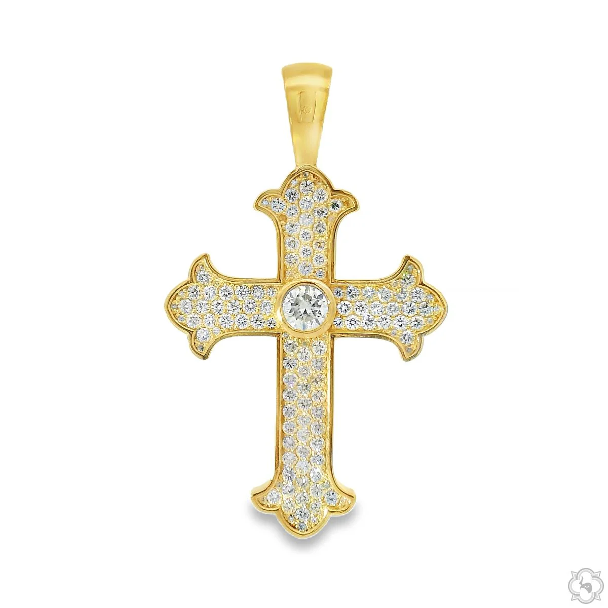 Diamond Crown Cross Pendant 70723