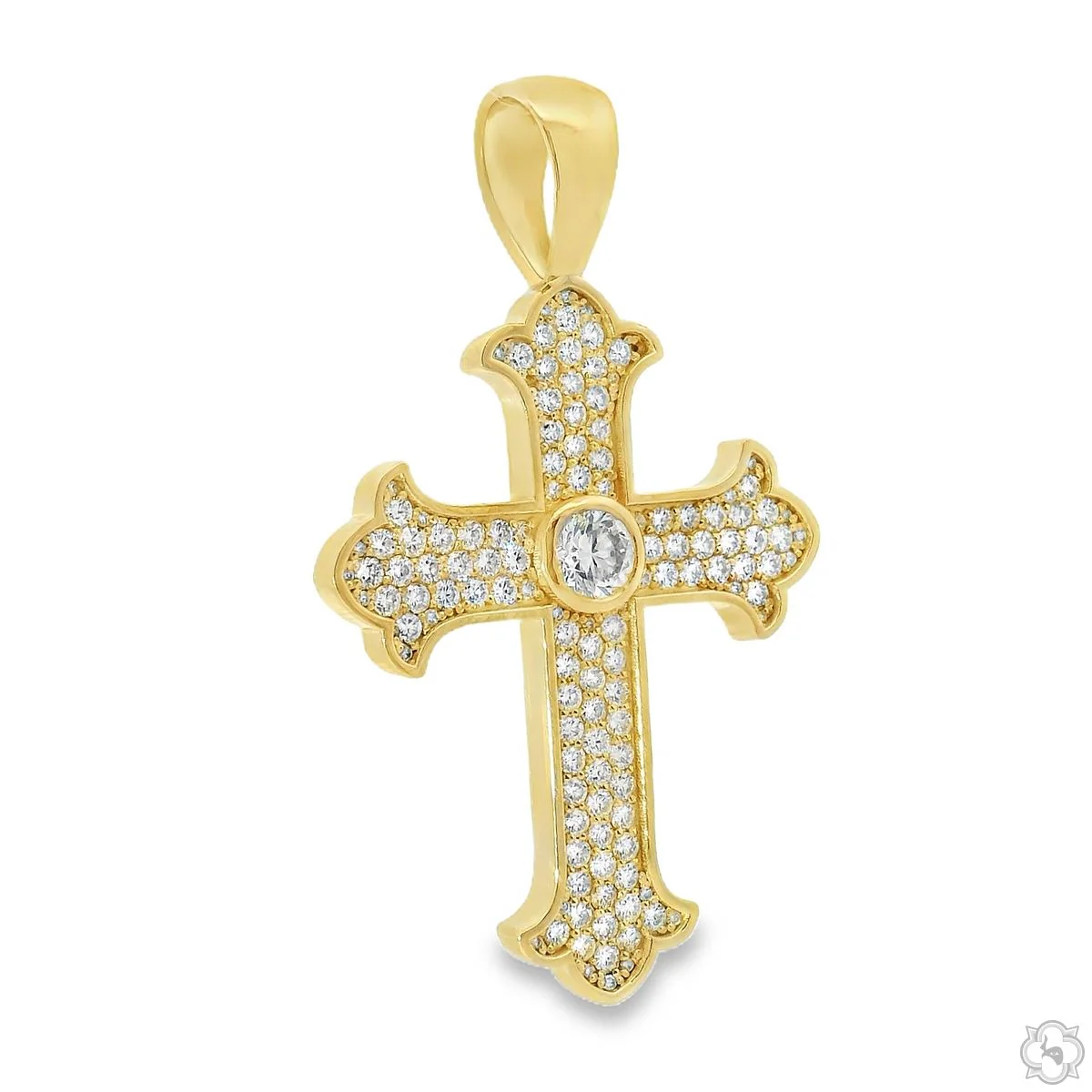 Diamond Crown Cross Pendant 70723