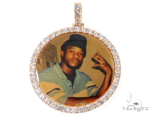 14K Gold Custom Photo Pendant 1.75 Inch 64180