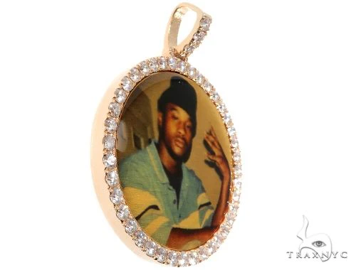 14K Gold Custom Photo Pendant 1.75 Inch 64180