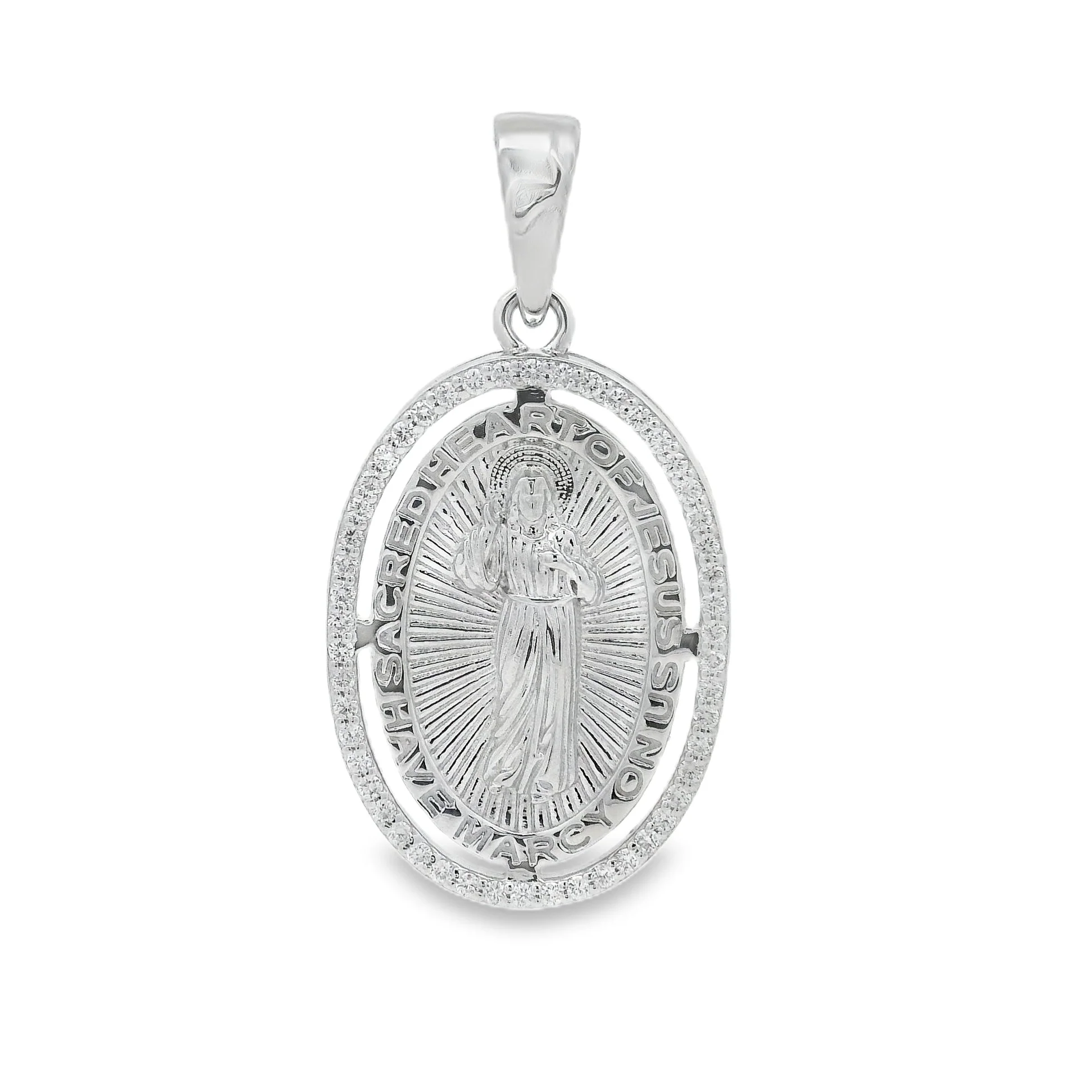 Prong Diamond Jesus Pendant 49506