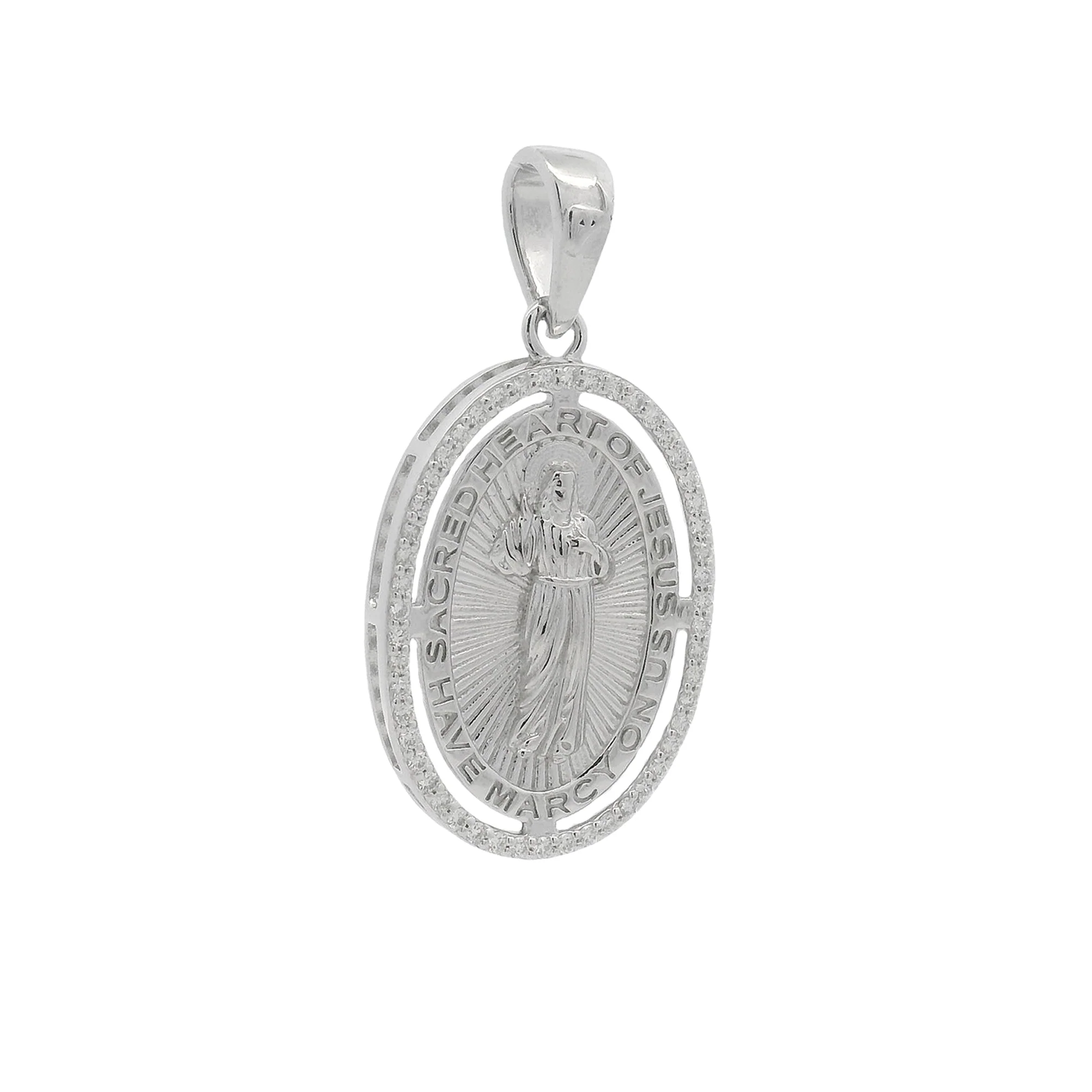Prong Diamond Jesus Pendant 49506