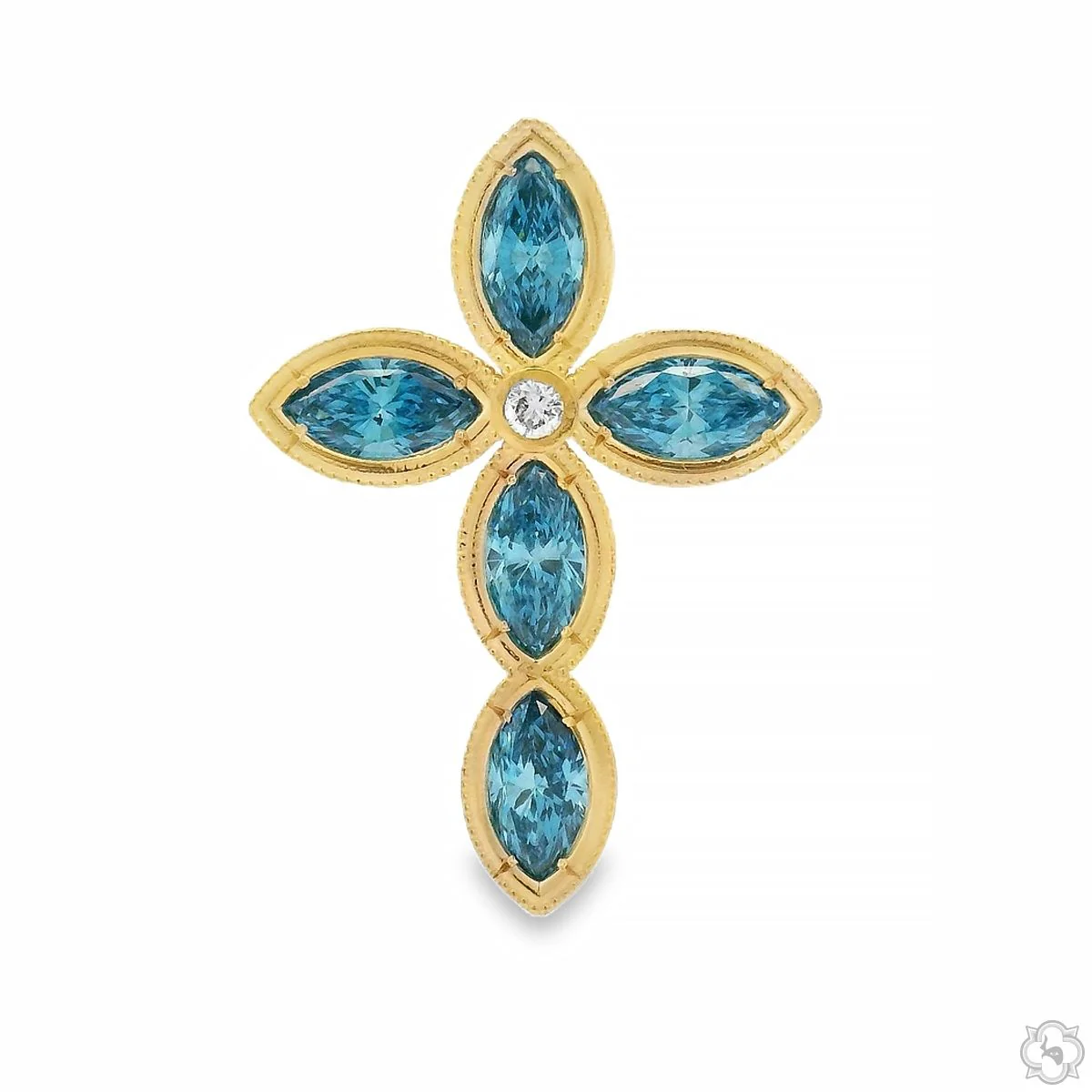 Divine Blue Marquise Cross 70771