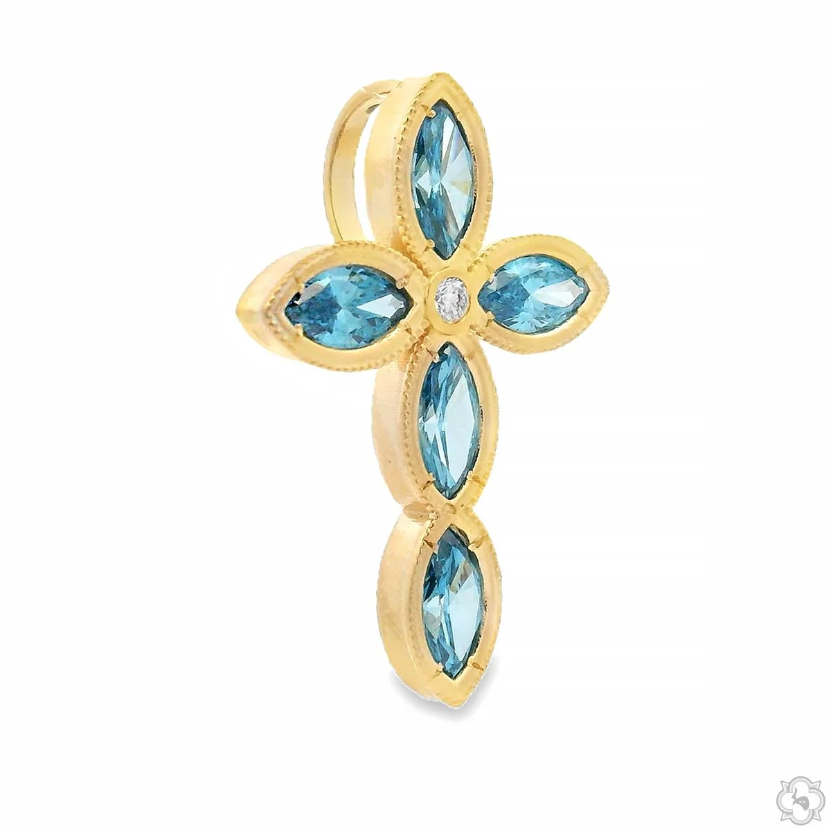 Divine Blue Marquise Cross 70771