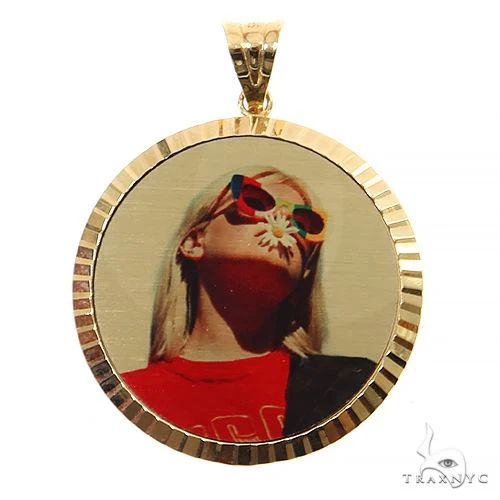 14K Gold Photo Pedant 30mm 69138