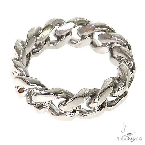 .925 Silver 6mm Miami Cuban Link Ring 67413