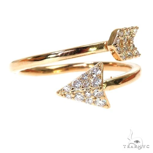 14K Gold Diamond Arrow Ring 67542