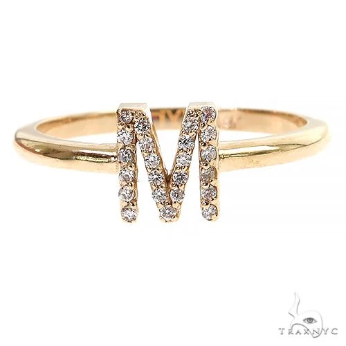 14K Gold Diamond Initial Ring 68721