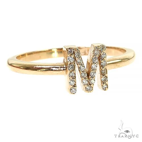 14K Gold Diamond Initial Ring 68721