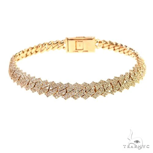 14K Gold Diamond Miami Cuban Link Bracelet 7mm 67879