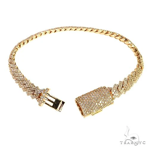 14K Gold Diamond Miami Cuban Link Bracelet 7mm 67879
