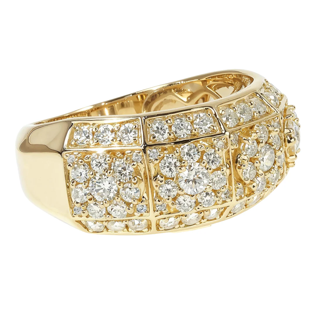 14K Gold Flower Diamond Ring 66171