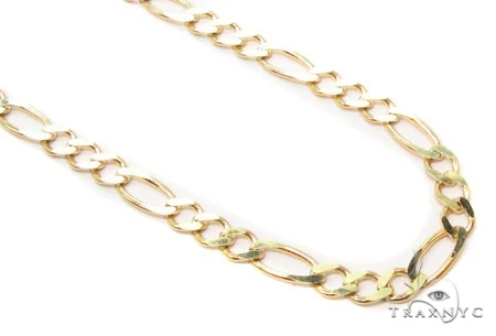 14k Solid Yellow Gold Solid Figaro Chain 20 Inches 3mm   47366