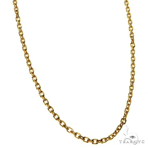 14k Yellow Gold Cable Link Chain 1.7mm 20 inches 10448