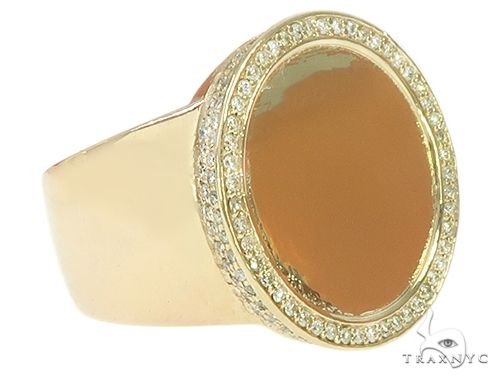 14K Yellow Gold Memorial Photo Ring 65760