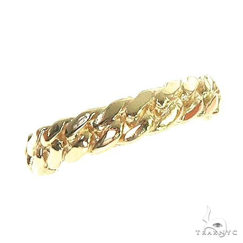 14K Yellow Gold Miami Cuban Link Ring 4.3mm 66662