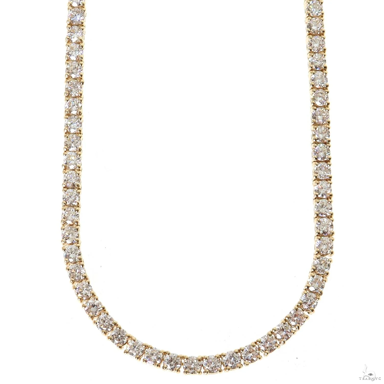 14k Yellow Gold Tennis chain 7pt 3.3mm 22 inches 69573