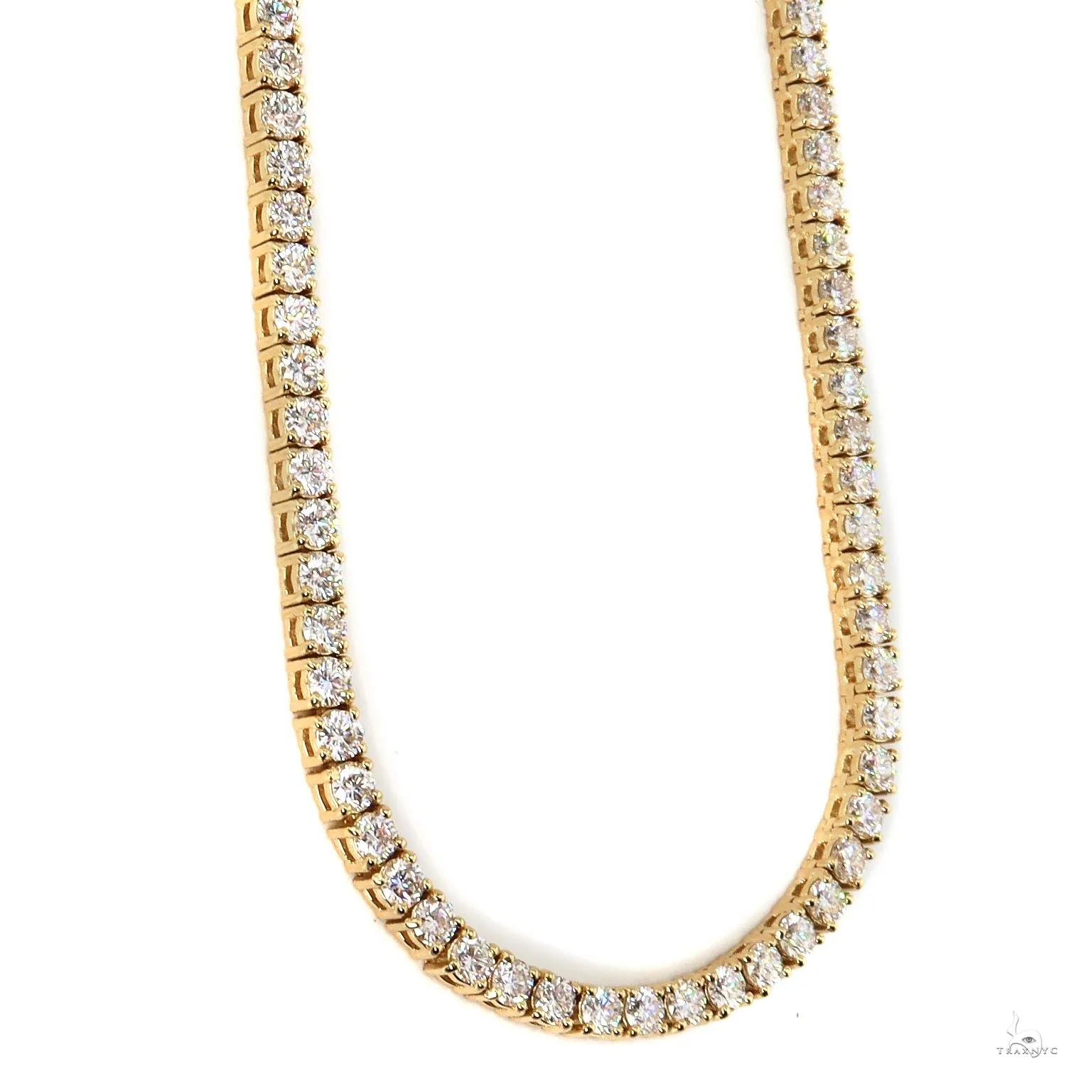 14k Yellow Gold Tennis chain 7pt 3.3mm 22 inches 69573