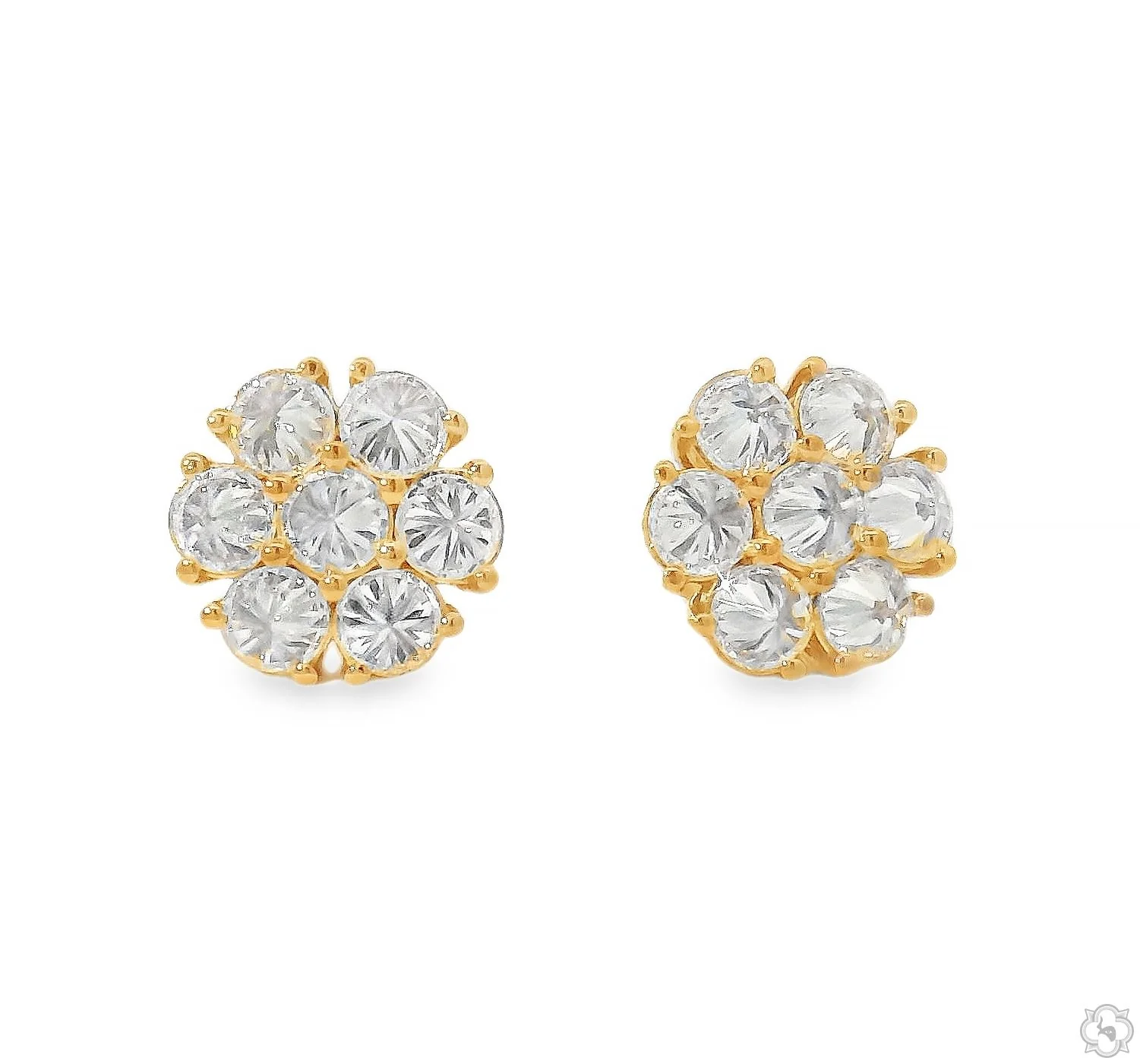 15PT Upside Down Diamond Flower Earrings 11 mm 70716