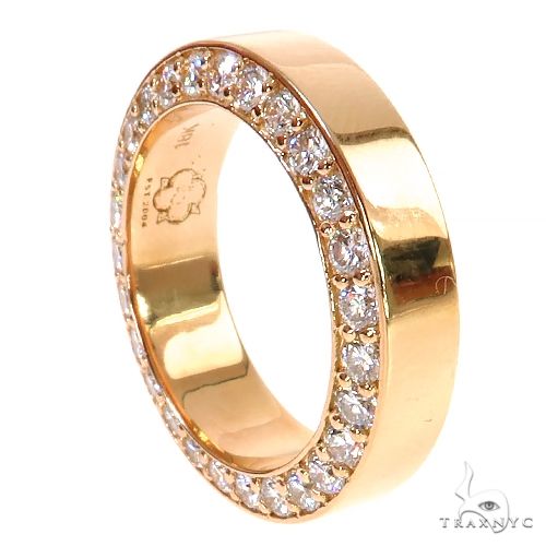 18K Gold Eternity Diamond Mens Wedding Ring 68916