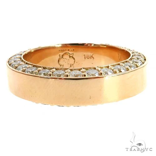 18K Gold Eternity Diamond Mens Wedding Ring 68916