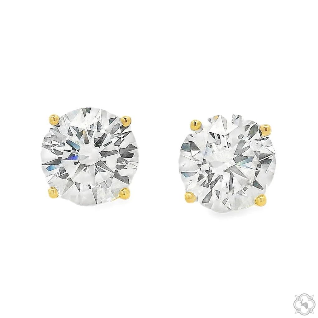 3 Ct Each Lab Diamond Stud Earrings 70768
