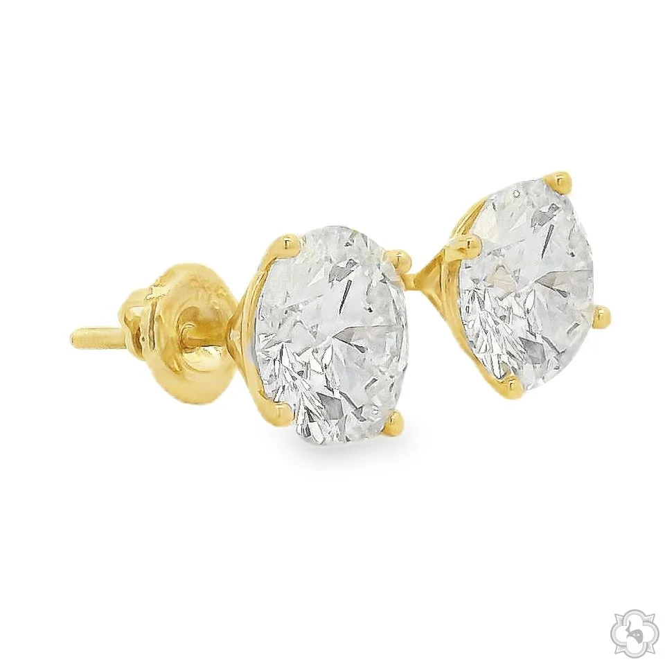 3 Ct Each Lab Diamond Stud Earrings 70768