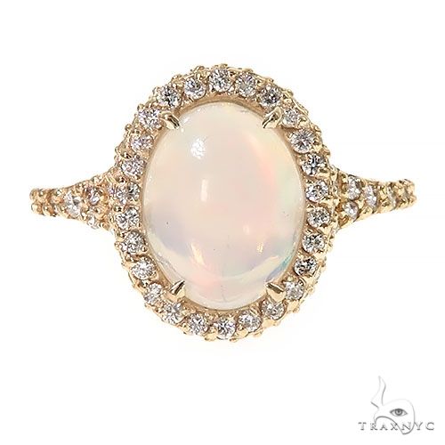 Custom Made Opal Diamond Ring 67316