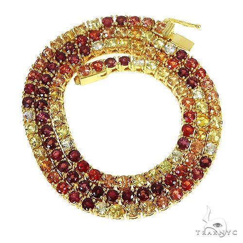 Fire Sapphire Multi Colored Tennis Chain 66767