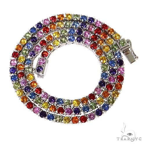 Rainbow Sapphire Tennis Chain 67477