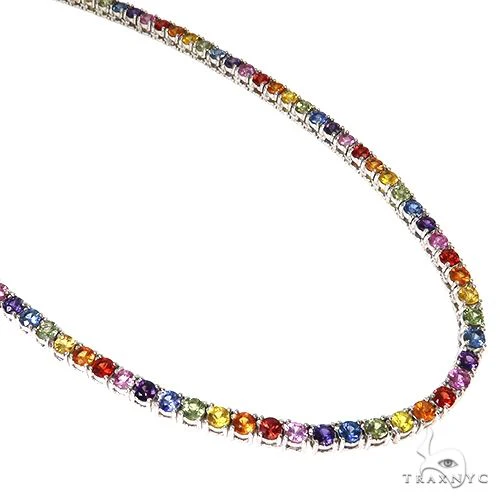Rainbow Sapphire Tennis Chain 67477