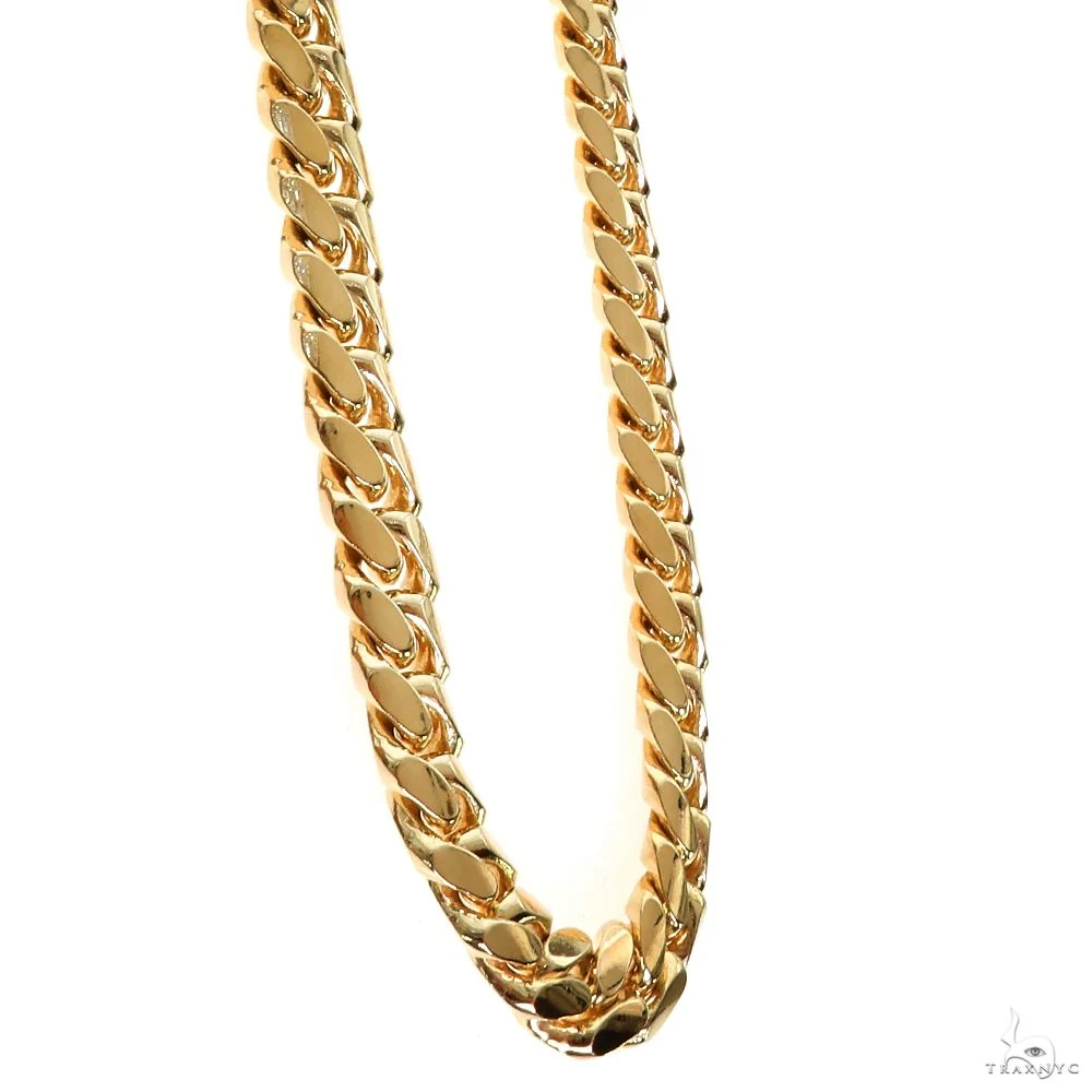 14k Solid Yellow Gold Miami Cuban Link Chain 26 Inches 10mm   32393