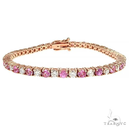 Pink Sapphire Diamond Majesty Tennis Bracelet 66891
