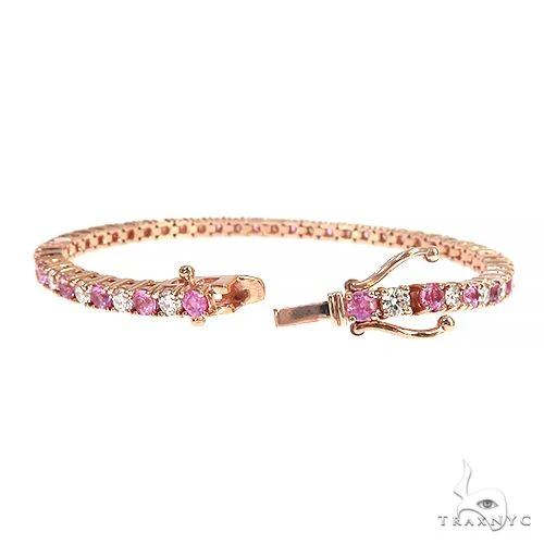 Pink Sapphire Diamond Majesty Tennis Bracelet 66891
