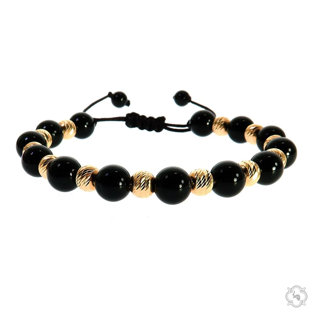 TraxNYC 14K Gold Bead Adjustable Bracelet 70204
