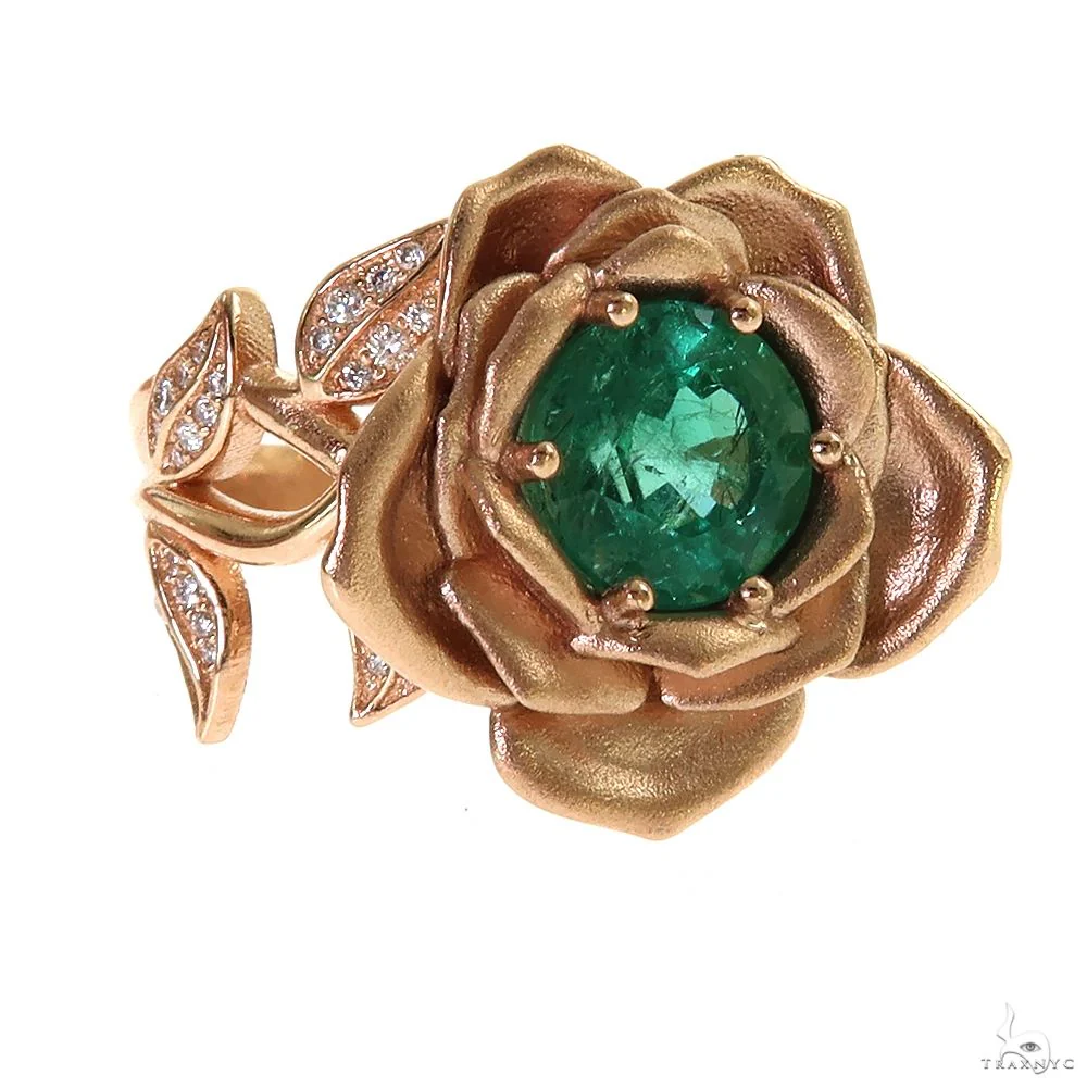 Rose Garden Emerald Ring 69765
