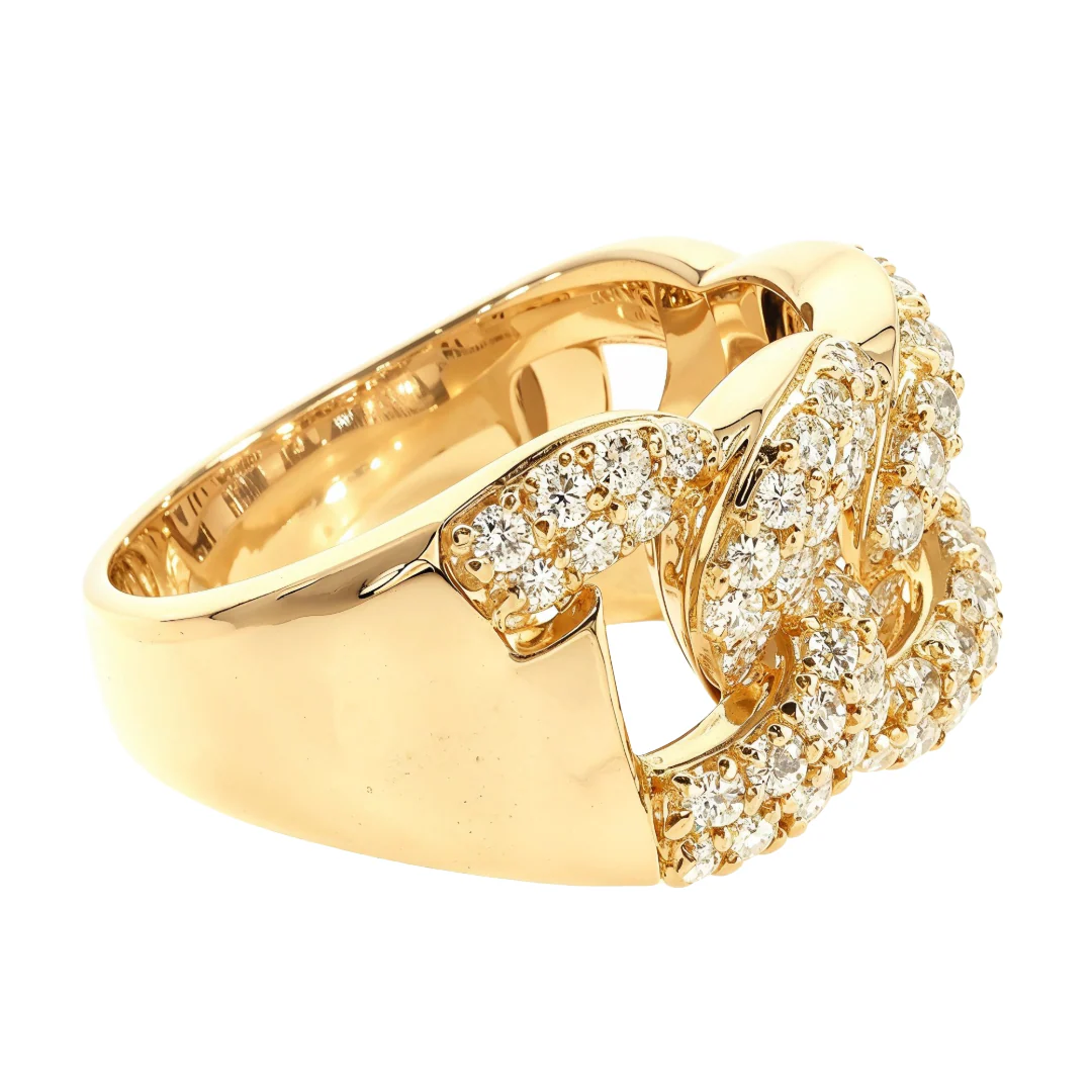 682-14k-gold-miami-cuban-link-diamond-ring-65851-4.webp 14K Gold Miami Cuban Link Diamond Ring 65851