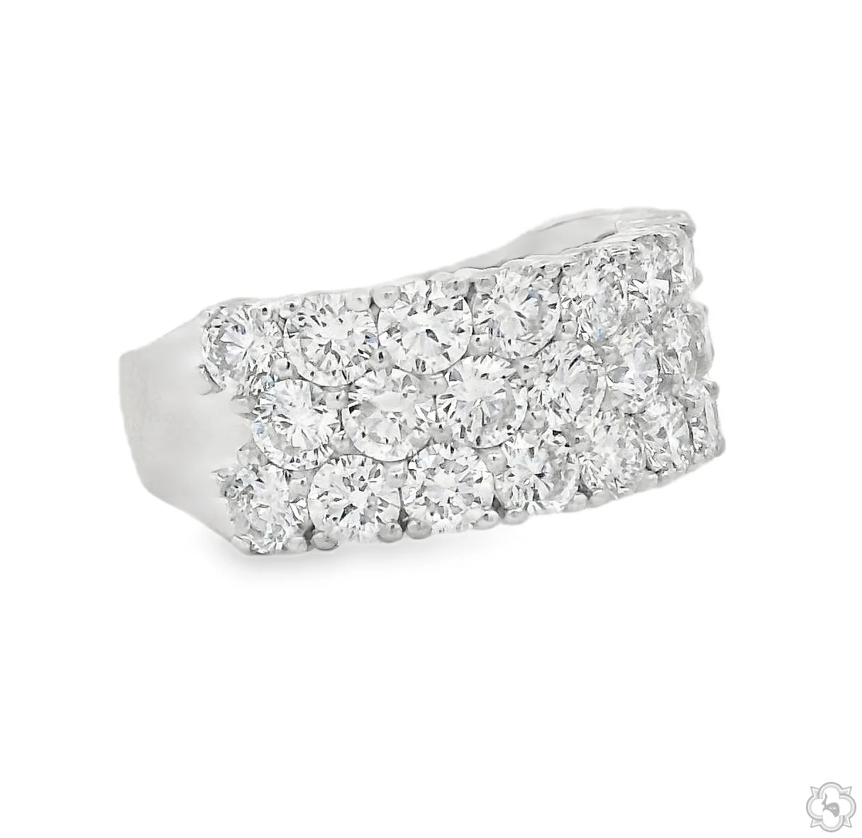 Triple Row Diamond Ring 70767