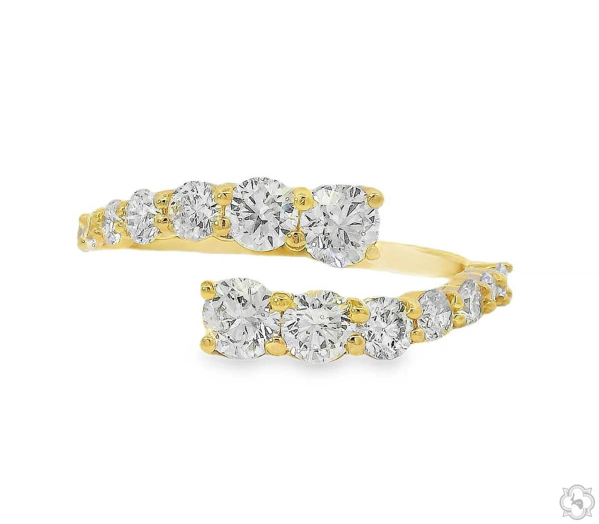 Spiral Graduated Diamond Ring 70733