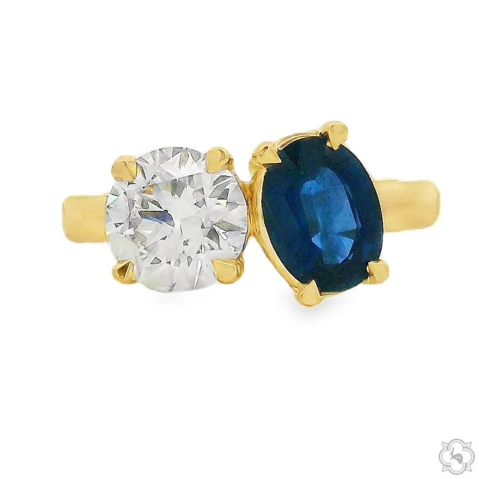Toi et Moi Sapphire & Diamond Ring 70758