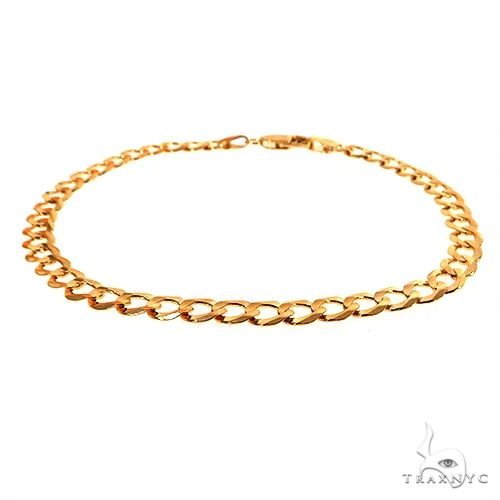10k Yellow Gold Solid Curb Link Bracelet 5.5mm 8 inches   68266