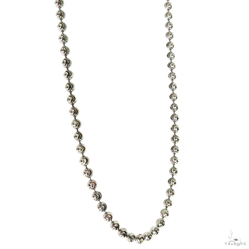 Silver Moon Cut Link Chain 3mm 24 Inches 69840