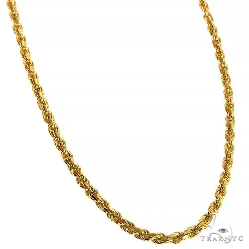 Hollow Rope Gold Chain 23.95 Inches 2.7mm   40344