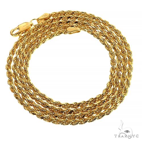 Hollow Rope Gold Chain 23.95 Inches 2.7mm   40344