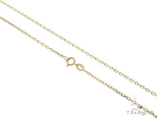 14K Yellow Gold Cable Link Chain 18 Inches 1.4mm   64395