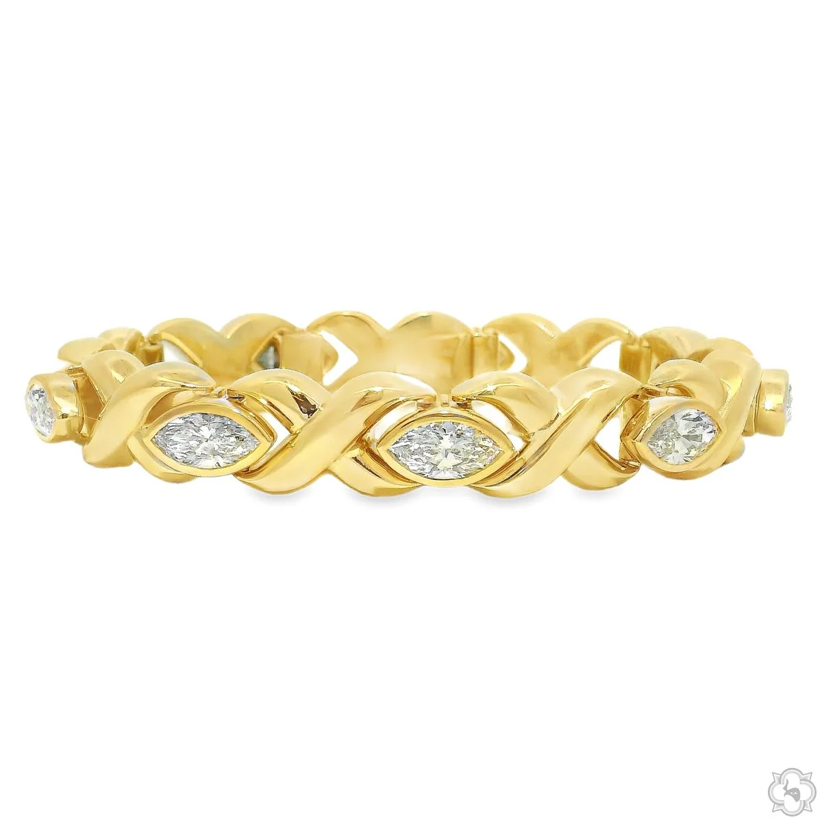 Marquise Diamond Twist Link Bracelet 70724