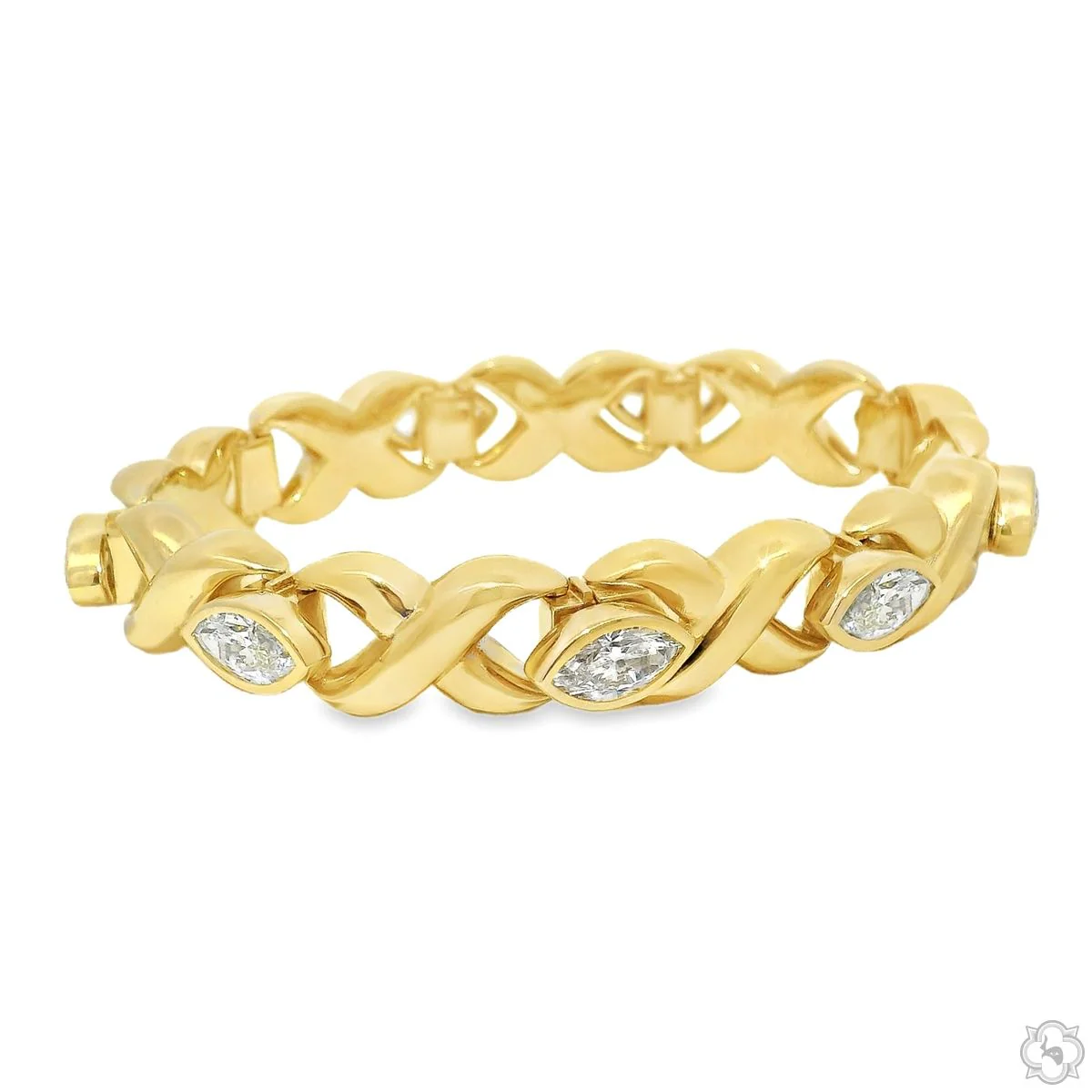 Marquise Diamond Twist Link Bracelet 70724