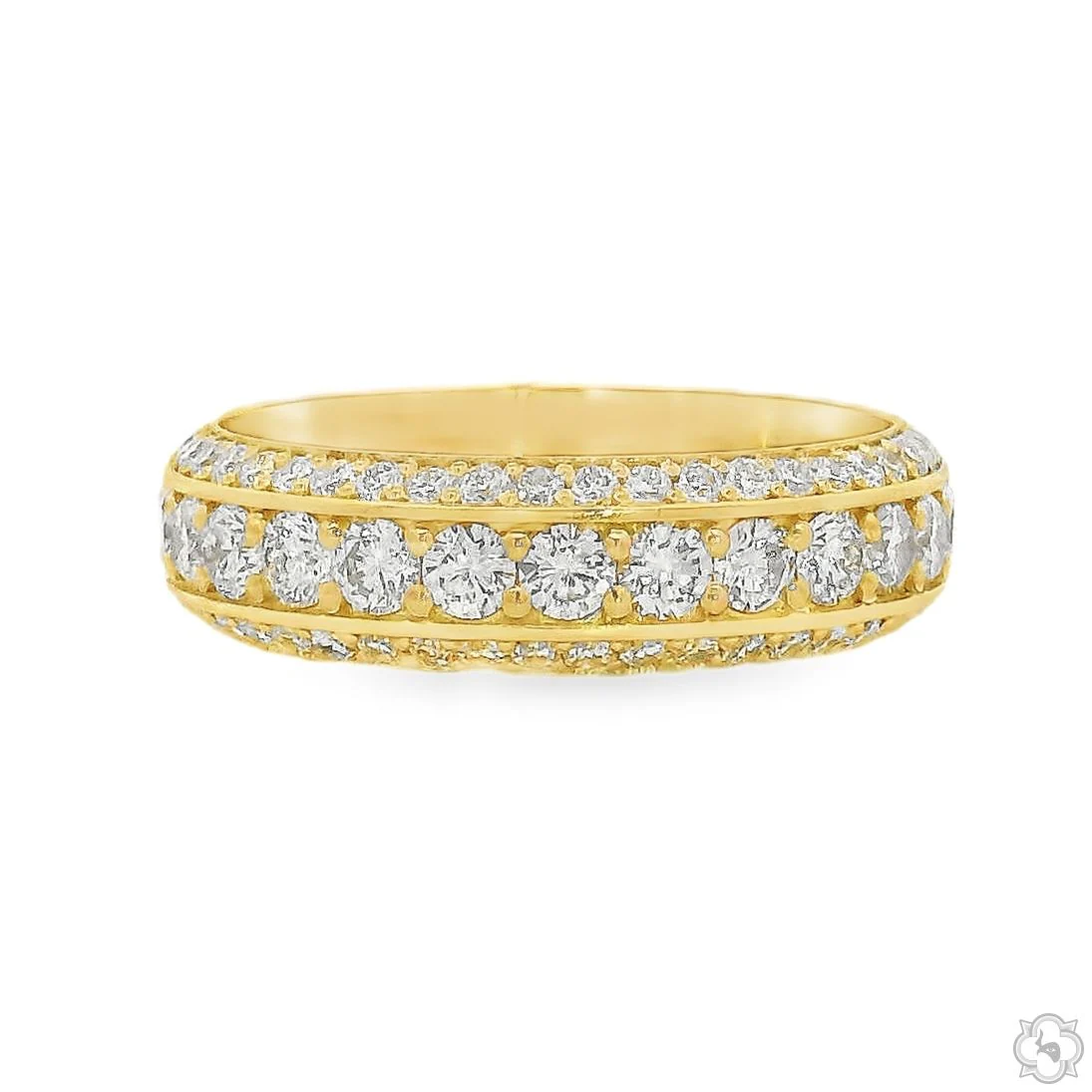 Triple Row Diamond Eternity Band 70747